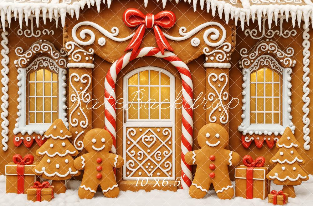 Kate Christmas Gingerbread House Backdrop Designed by Patty Roberts - Kate Backdrop AU