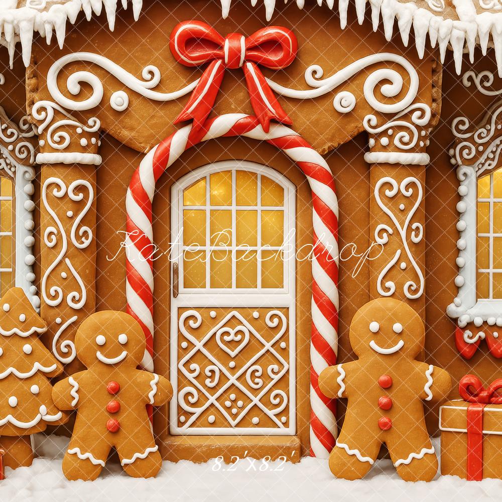 Kate Christmas Gingerbread House Backdrop Designed by Patty Roberts - Kate Backdrop AU