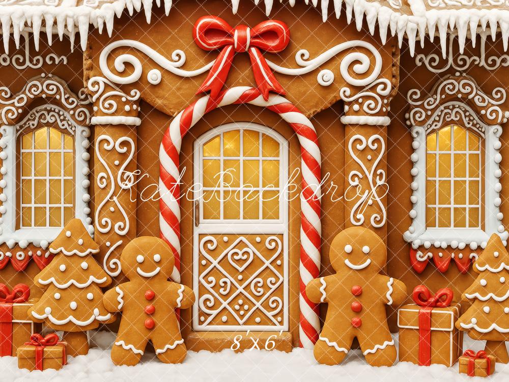 Kate Christmas Gingerbread House Backdrop Designed by Patty Roberts - Kate Backdrop AU