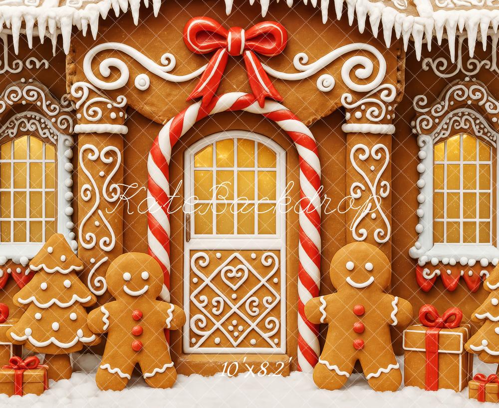Kate Christmas Gingerbread House Backdrop Designed by Patty Roberts - Kate Backdrop AU