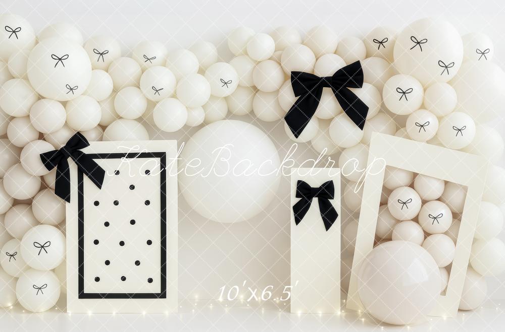 Kate Cream&Beige Modern Birthday Backdrop Designed by Patty Roberts - Kate Backdrop AU