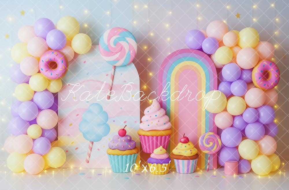 Kate Pastel Sweets Cupcakes Backdrop Designed by Patty Roberts - Kate Backdrop AU