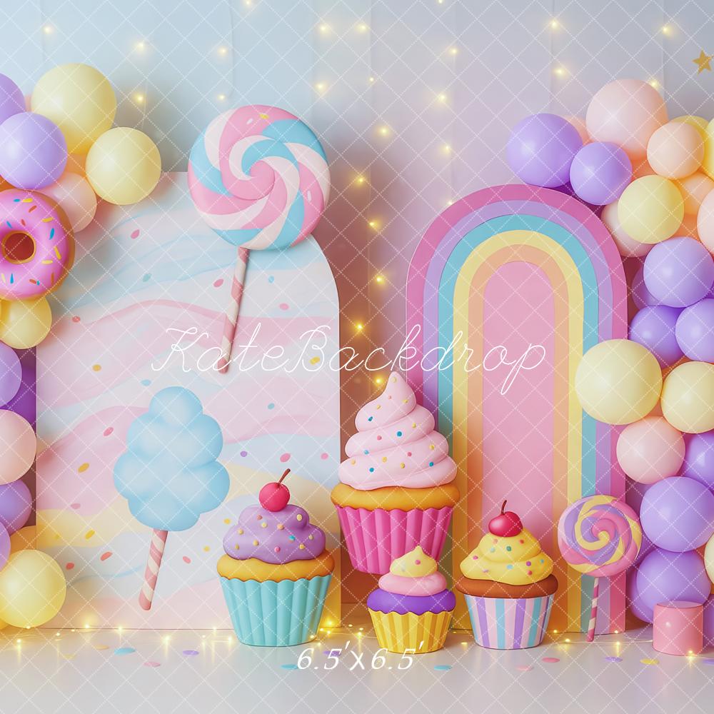 Kate Pastel Sweets Cupcakes Backdrop Designed by Patty Roberts - Kate Backdrop AU