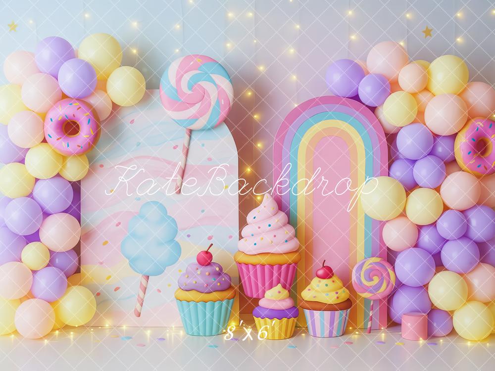 Kate Pastel Sweets Cupcakes Backdrop Designed by Patty Roberts - Kate Backdrop AU