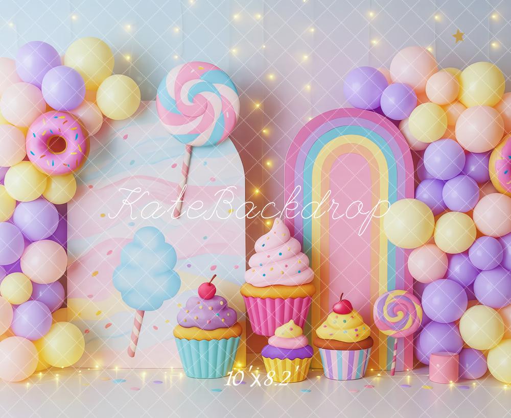 Kate Pastel Sweets Cupcakes Backdrop Designed by Patty Roberts - Kate Backdrop AU
