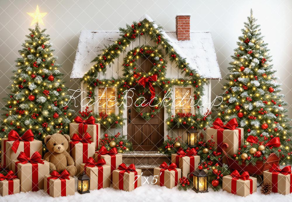 Kate Rustic Christmas Cabin Backdrop Designed by Patty Roberts - Kate Backdrop AU