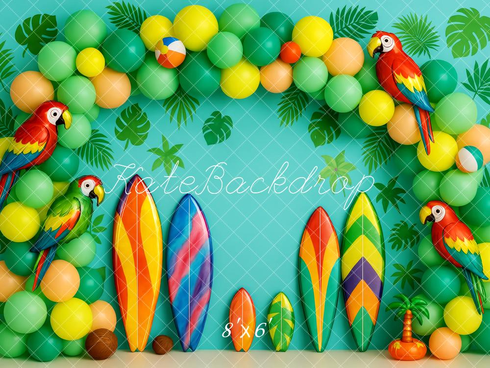 Kate Tropical Surf Party Surfboards Backdrop Designed by Patty Roberts - Kate Backdrop AU