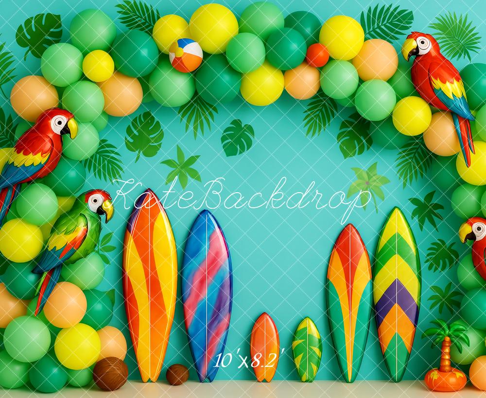 Kate Tropical Surf Party Surfboards Backdrop Designed by Patty Roberts - Kate Backdrop AU