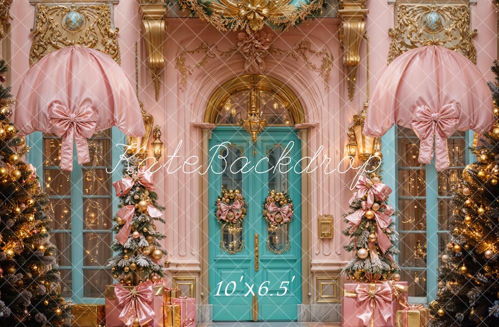 Kate Pink Christmas Gift Shop Backdrop Designed by Emetselch - Kate Backdrop AU