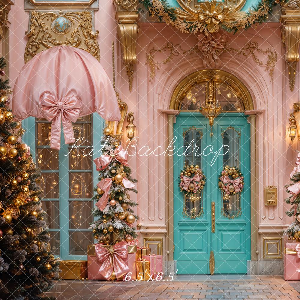 Kate Pink Christmas Gift Shop Backdrop Designed by Emetselch - Kate Backdrop AU