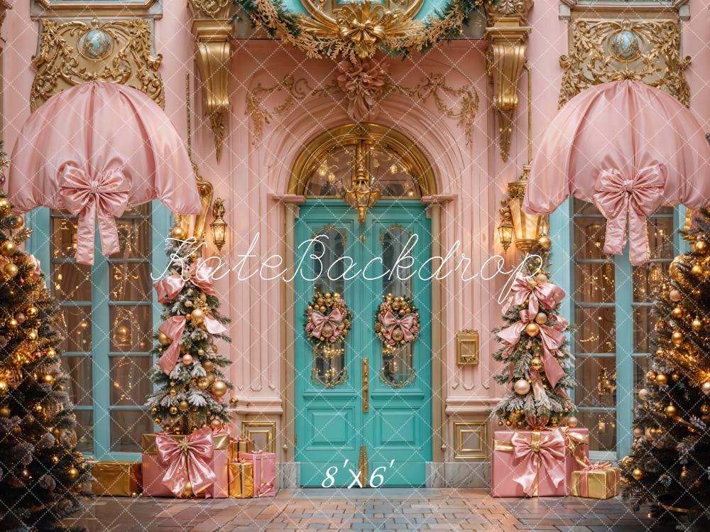 Kate Pink Christmas Gift Shop Backdrop Designed by Emetselch - Kate Backdrop AU