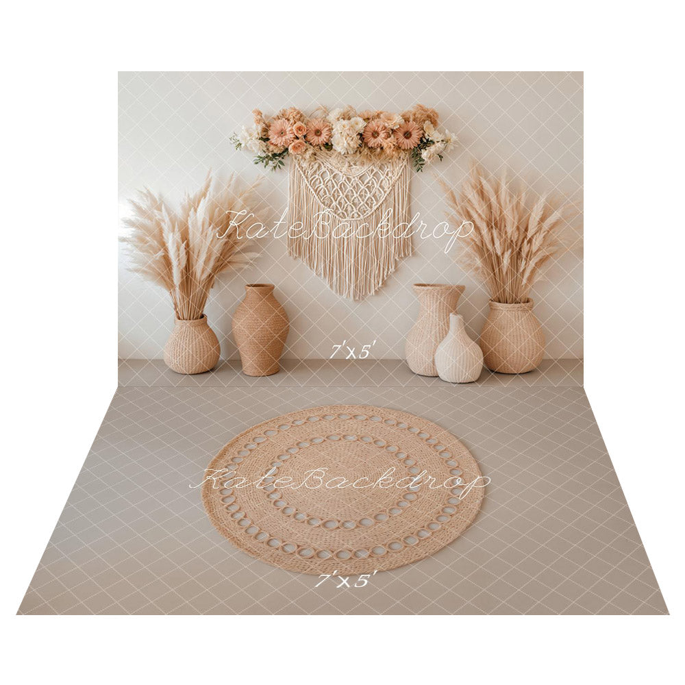 Kate Simple Vase Tapestry Backdrop+Round Carpet Pattern Floor Backdrop - Kate Backdrop AU