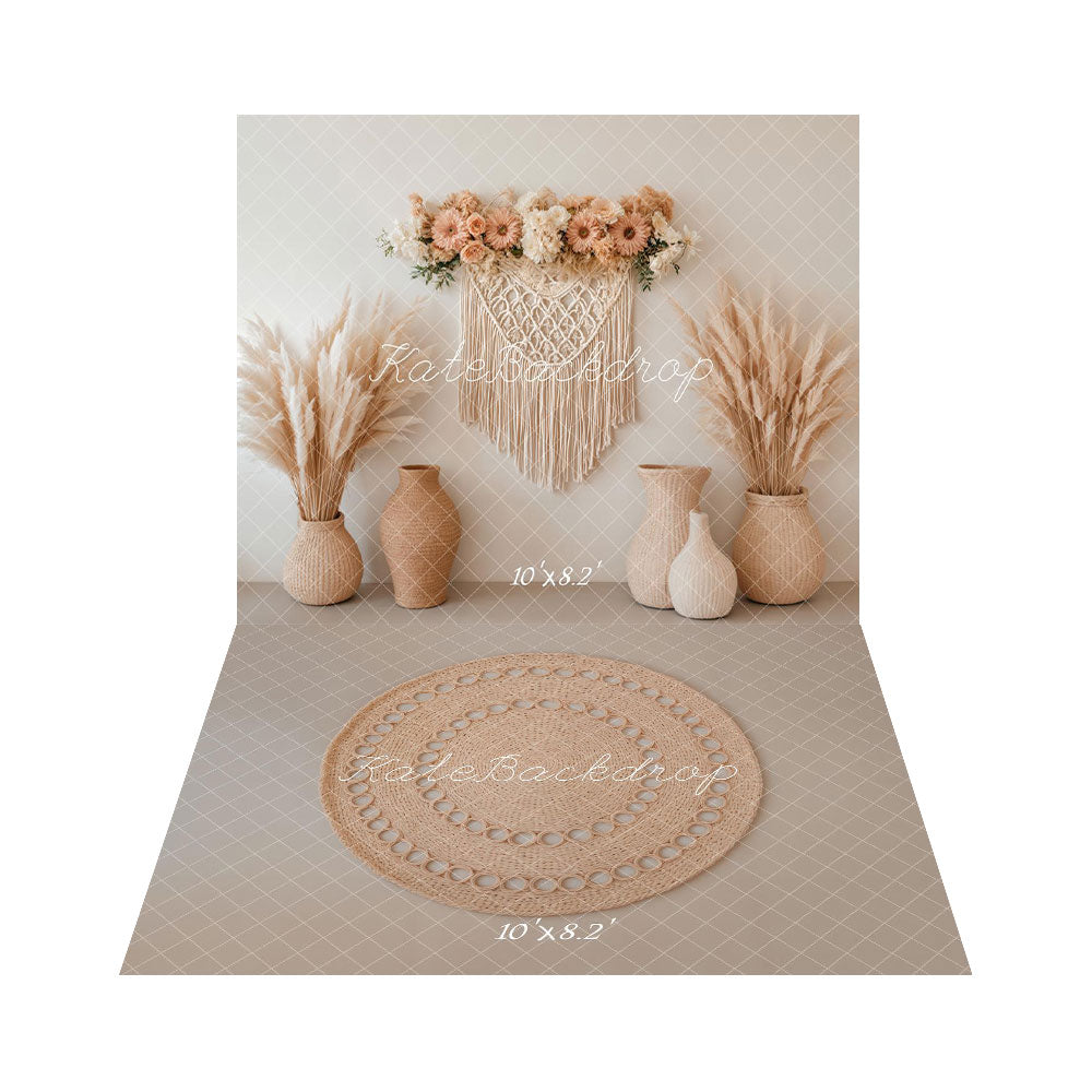 Kate Simple Vase Tapestry Backdrop+Round Carpet Pattern Floor Backdrop - Kate Backdrop AU