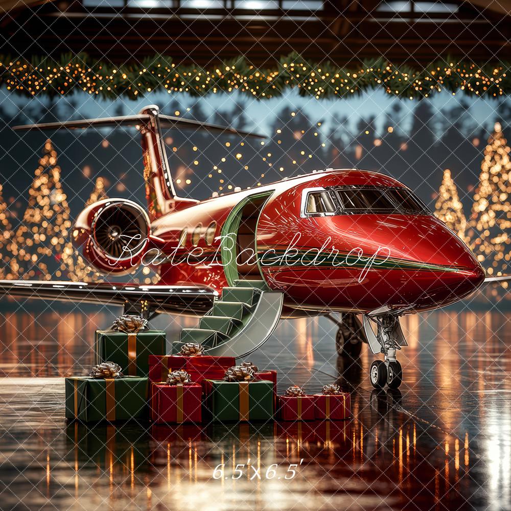 Kate Christmas Jet Vacation Backdrop Designed by Mini MakeBelieve - Kate Backdrop AU