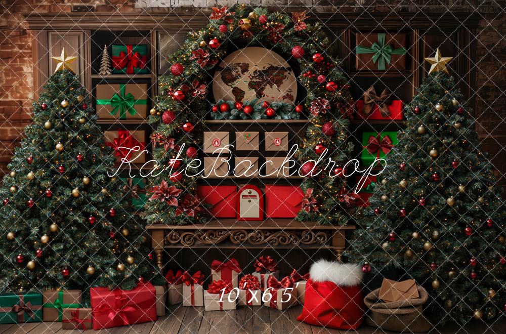 Kate Christmas Santa Mailroom Backdrop Designed by Mini MakeBelieve - Kate Backdrop AU
