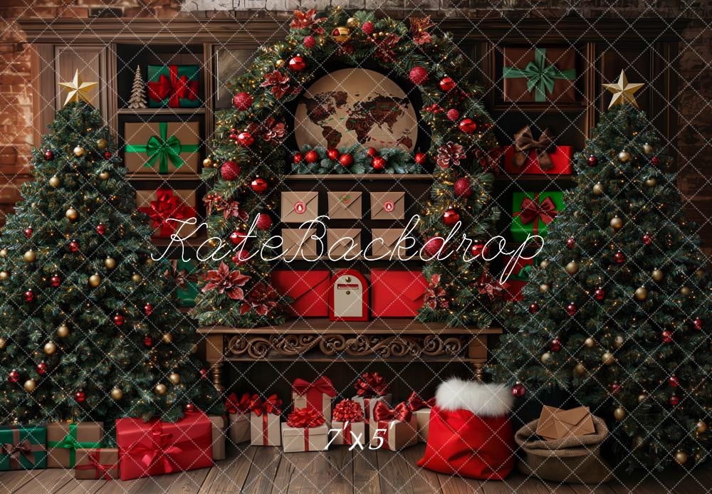Kate Christmas Santa Mailroom Backdrop Designed by Mini MakeBelieve - Kate Backdrop AU
