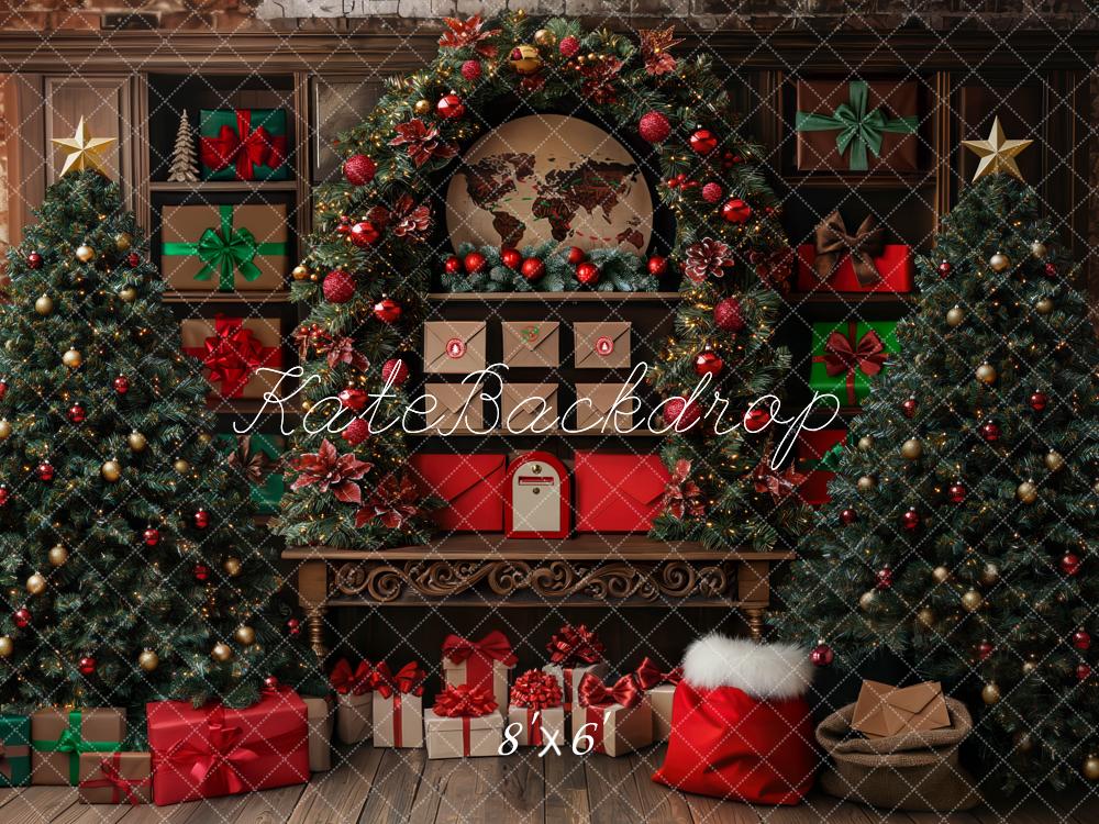 Kate Christmas Santa Mailroom Backdrop Designed by Mini MakeBelieve - Kate Backdrop AU