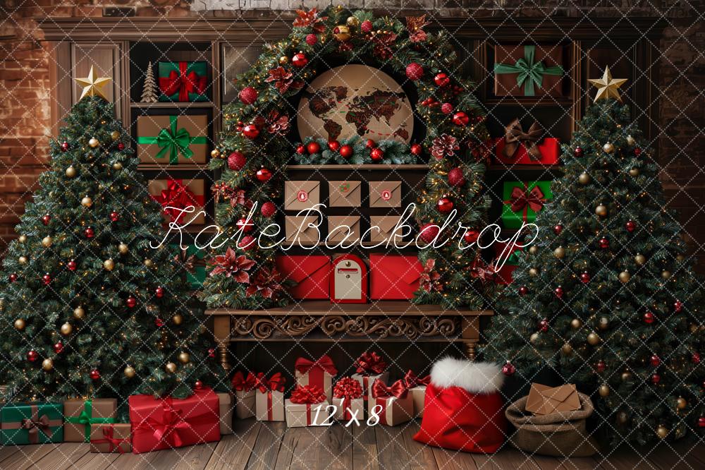 Kate Christmas Santa Mailroom Backdrop Designed by Mini MakeBelieve - Kate Backdrop AU