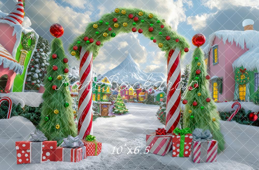 Kate Exterior Whoville Christmas Backdrop Designed by Mini MakeBelieve - Kate Backdrop AU