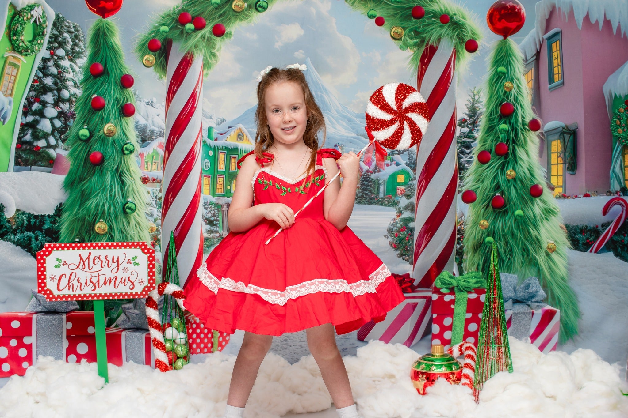 Kate Exterior Whoville Christmas Backdrop Designed by Mini MakeBelieve - Kate Backdrop AU