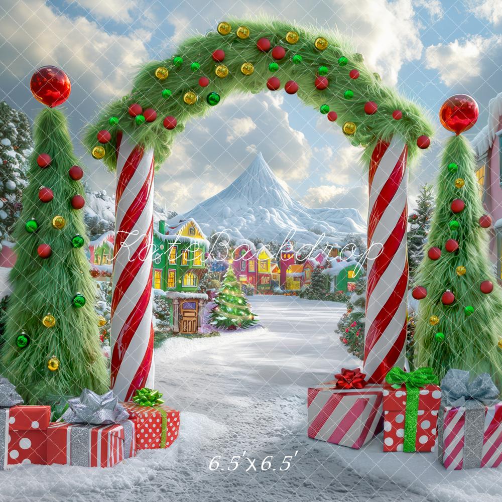 Kate Exterior Whoville Christmas Backdrop Designed by Mini MakeBelieve - Kate Backdrop AU