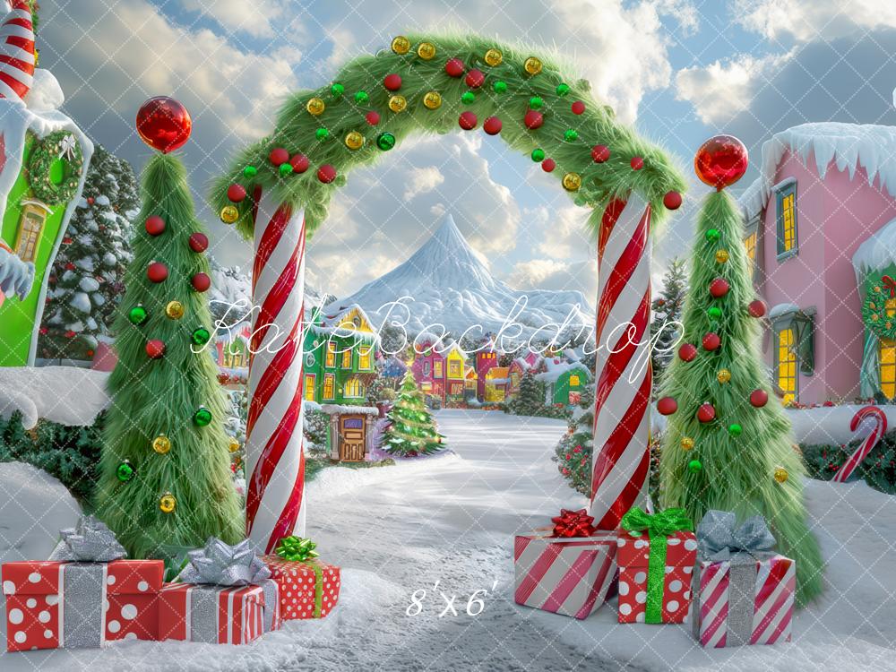 Kate Exterior Whoville Christmas Backdrop Designed by Mini MakeBelieve - Kate Backdrop AU