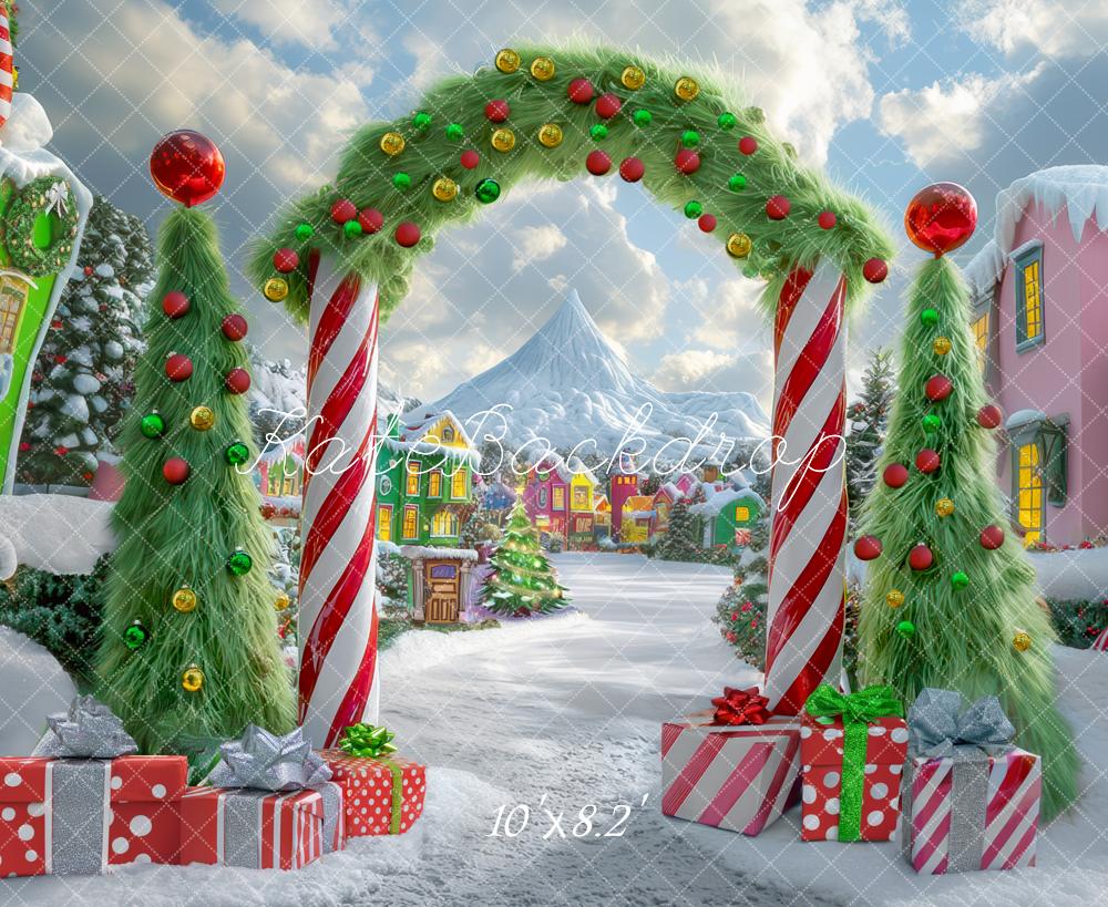 Kate Exterior Whoville Christmas Backdrop Designed by Mini MakeBelieve - Kate Backdrop AU