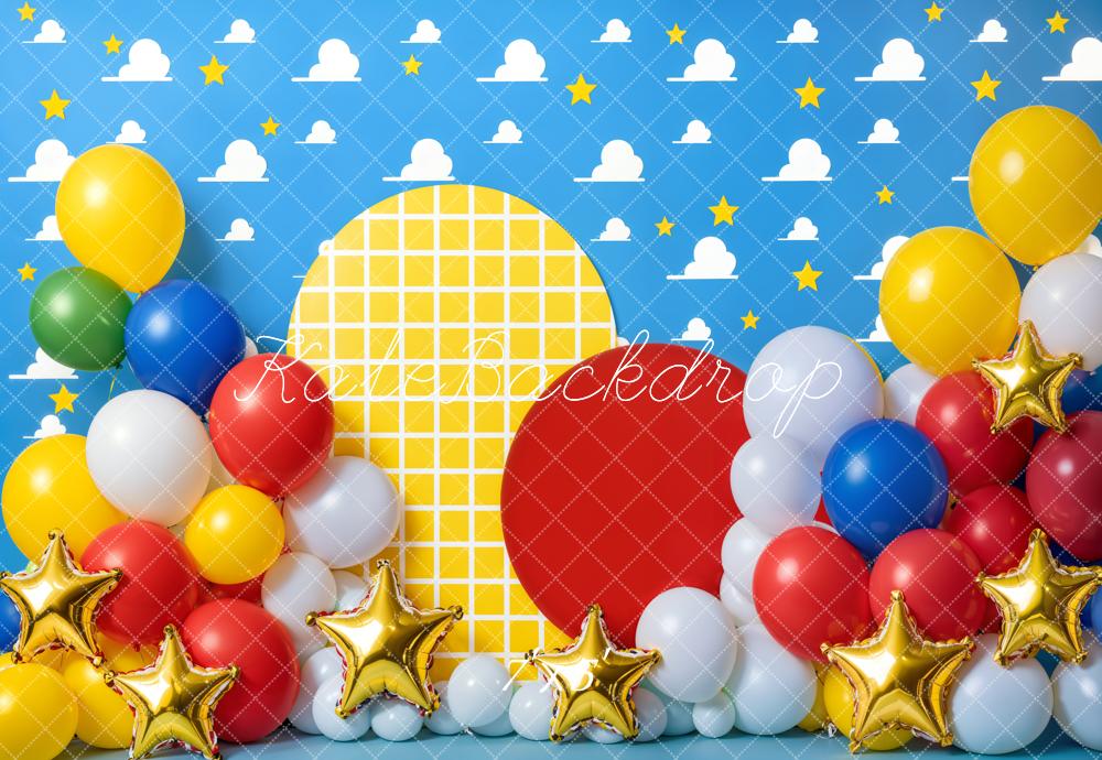 Kate Balloon Birthday Party Backdrop Designed by Emetselch - Kate Backdrop AU