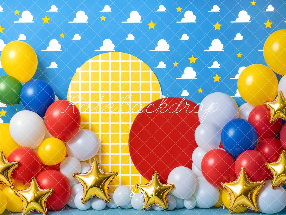 Kate Balloon Birthday Party Backdrop Designed by Emetselch - Kate Backdrop AU