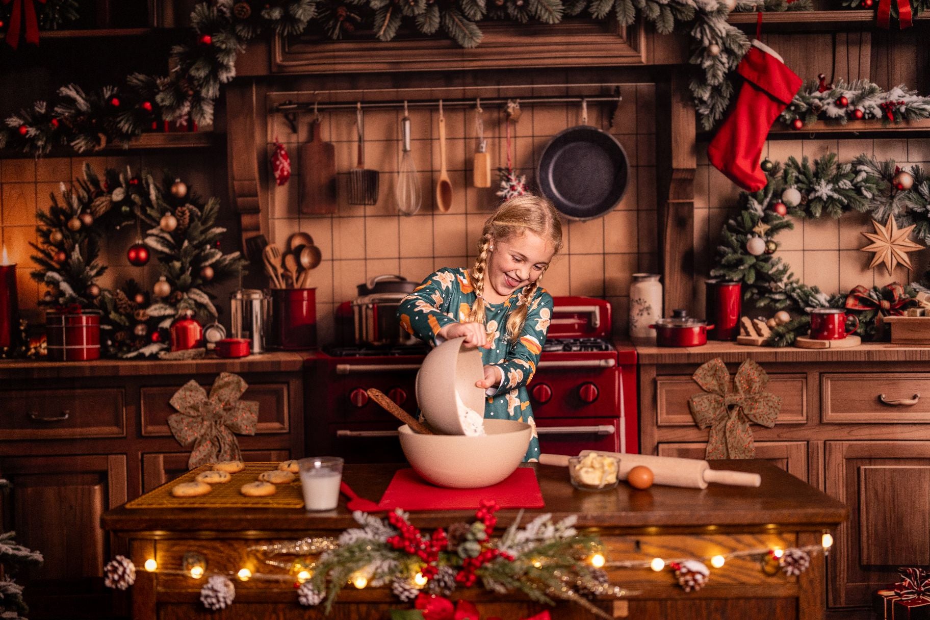 Kate Christmas Kitchen Backdrop Designed by Emetselch - Kate Backdrop AU