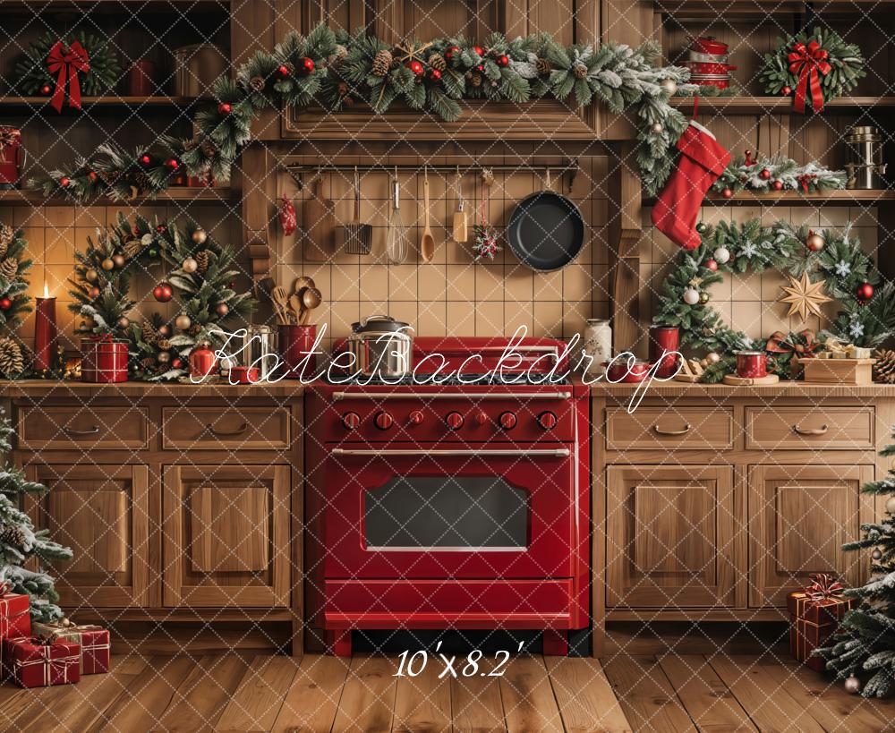 Kate Christmas Kitchen Backdrop Designed by Emetselch - Kate Backdrop AU