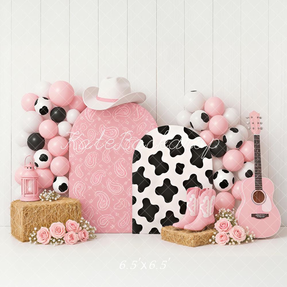 Kate Pink Cute Cowgirl Backdrop Designed by Ashley Paul