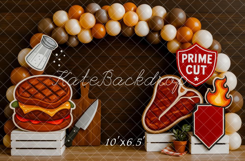 Kate Steak Breakfast Smash Cake Backdrop Designed by Patty Roberts
