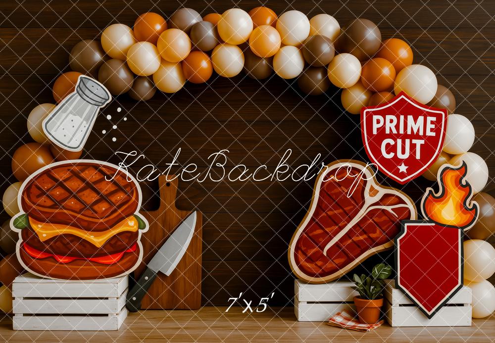 Kate Steak Breakfast Smash Cake Backdrop Designed by Patty Roberts