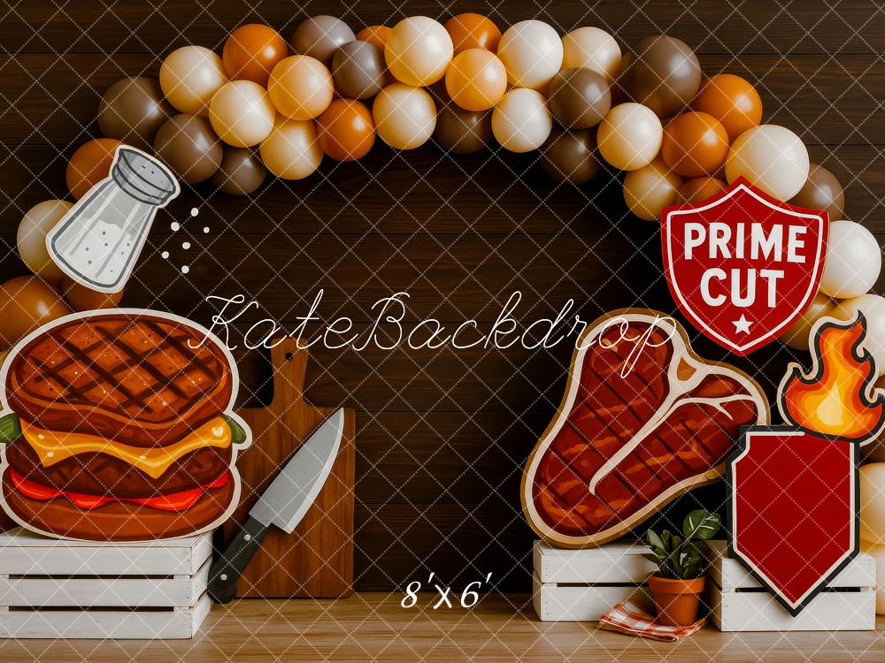 Kate Steak Breakfast Smash Cake Backdrop Designed by Patty Roberts