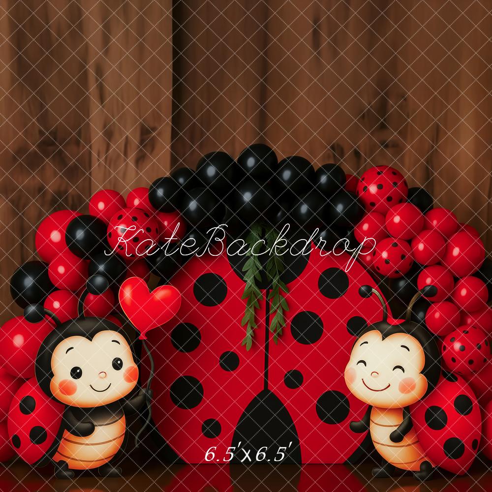 Kate Ladybug Garden Birthday Balloon Backdrop Designed by Patty Roberts - Kate Backdrop AU