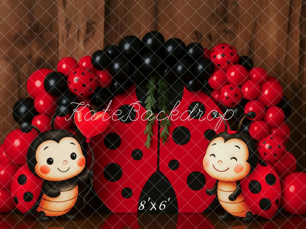 Kate Ladybug Garden Birthday Balloon Backdrop Designed by Patty Roberts - Kate Backdrop AU