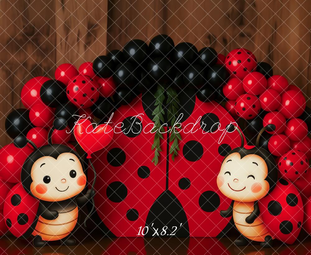 Kate Ladybug Garden Birthday Balloon Backdrop Designed by Patty Roberts - Kate Backdrop AU