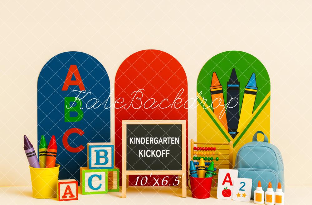 Kate ABC Primary Back To School Backdrop Designed by Patty Roberts - Kate Backdrop AU