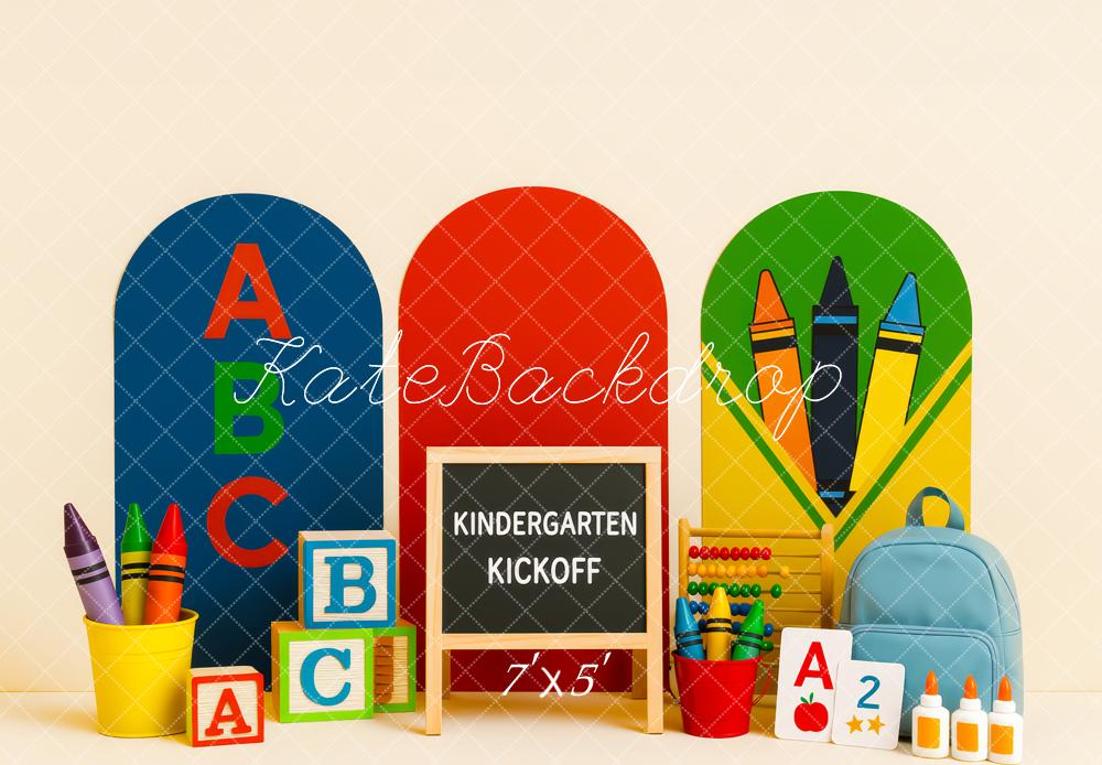 Kate ABC Primary Back To School Backdrop Designed by Patty Roberts - Kate Backdrop AU