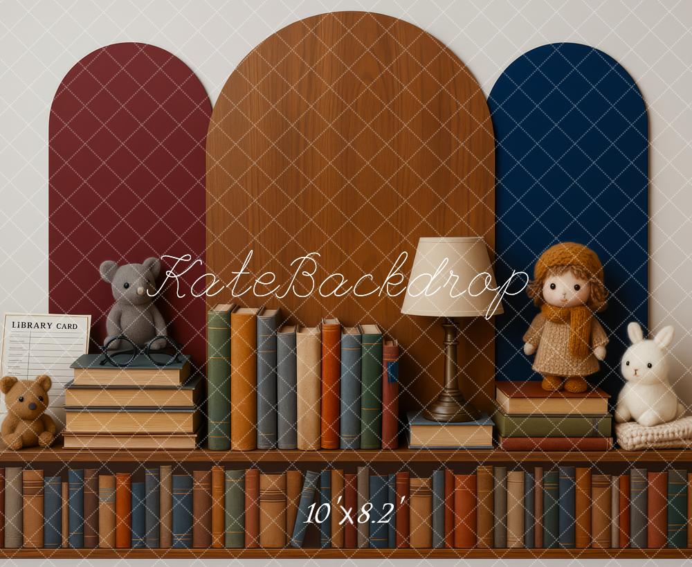 Kate Bookworm Club Smash Cake Backdrop Designed by Patty Roberts - Kate Backdrop AU