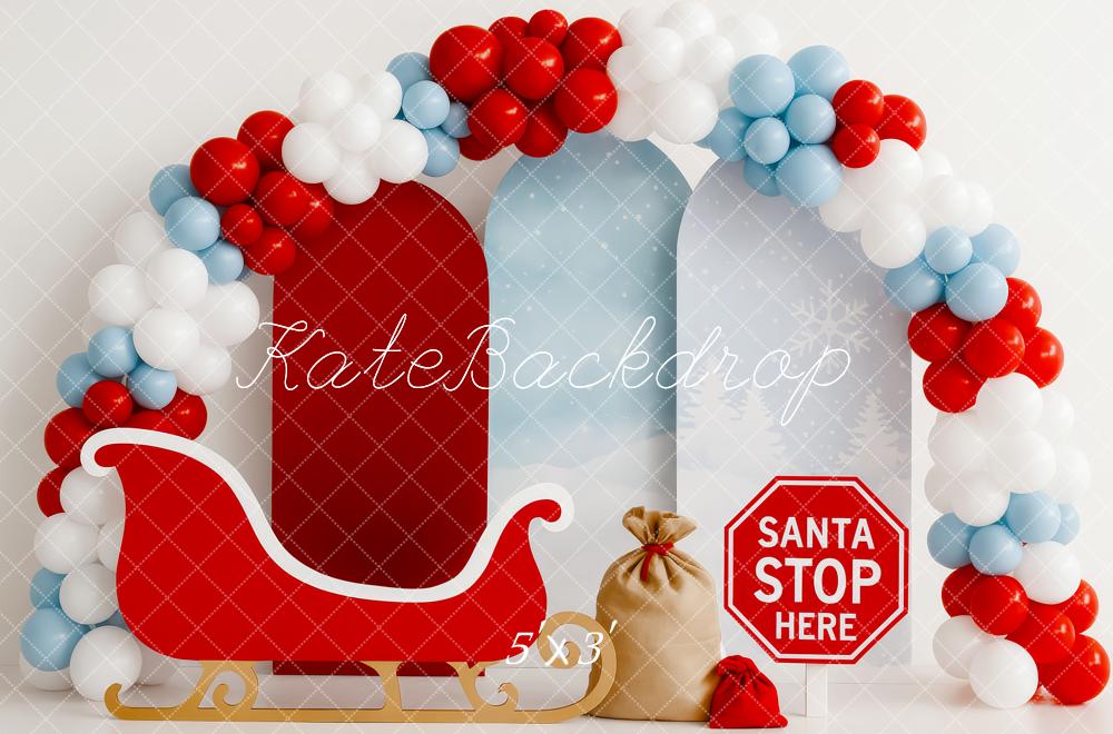 Kate Christmas Santa's Sleigh Backdrop Designed by Patty Roberts - Kate Backdrop AU