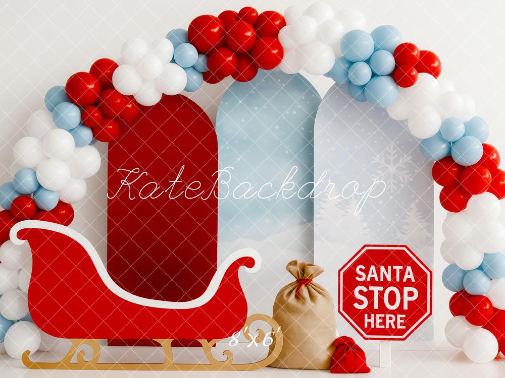 Kate Christmas Santa's Sleigh Backdrop Designed by Patty Roberts - Kate Backdrop AU