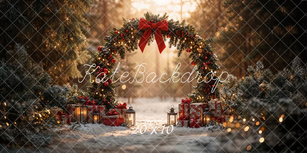 Kate Christmas Forest Snow Arch Backdrop Designed by Emetselch - Kate Backdrop AU