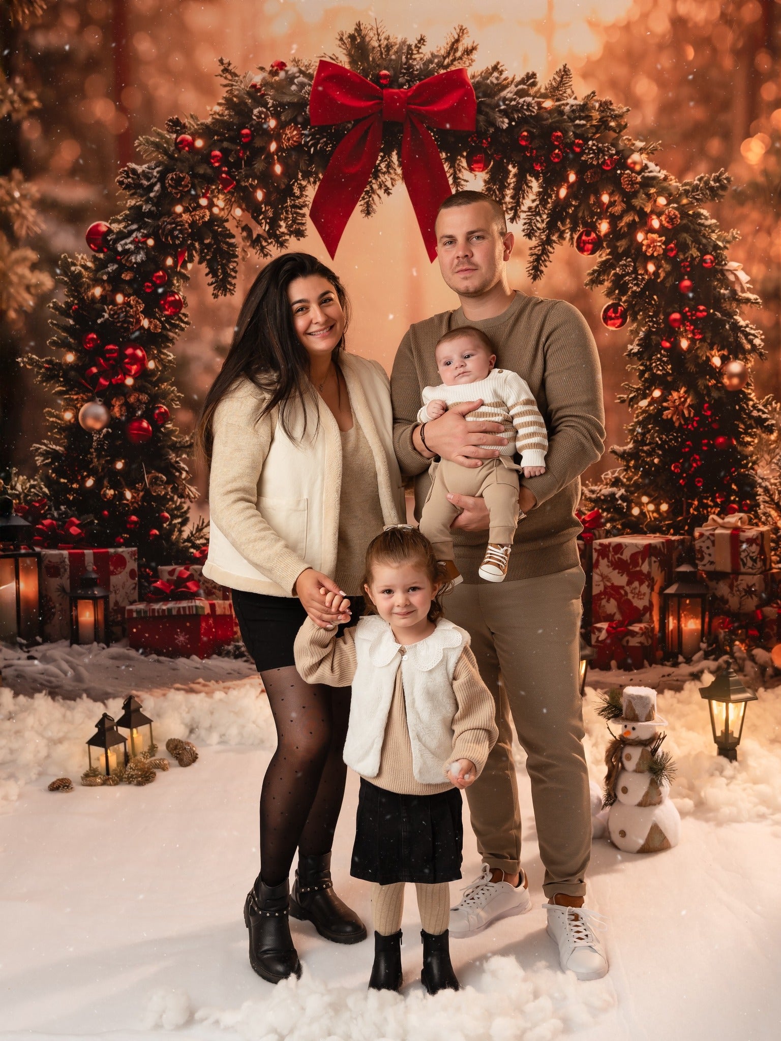 Lightning Deals-C2 Kate Christmas Forest Snow Arch Backdrop Designed by Emetselch - Kate Backdrop AU