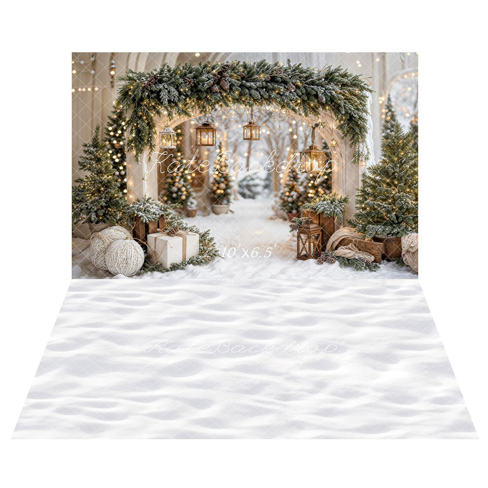 Kate Christmas Winter Arch Backdrop+Snow Floor Backdrop