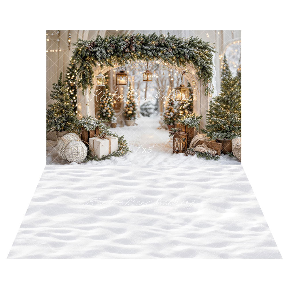 Kate Christmas Winter Arch Backdrop+Snow Floor Backdrop