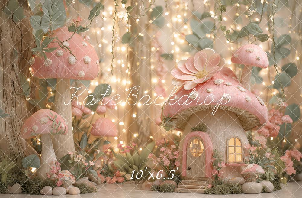 Kate Mushroom Elf Pink Backdrop Designed by Ashley Paul