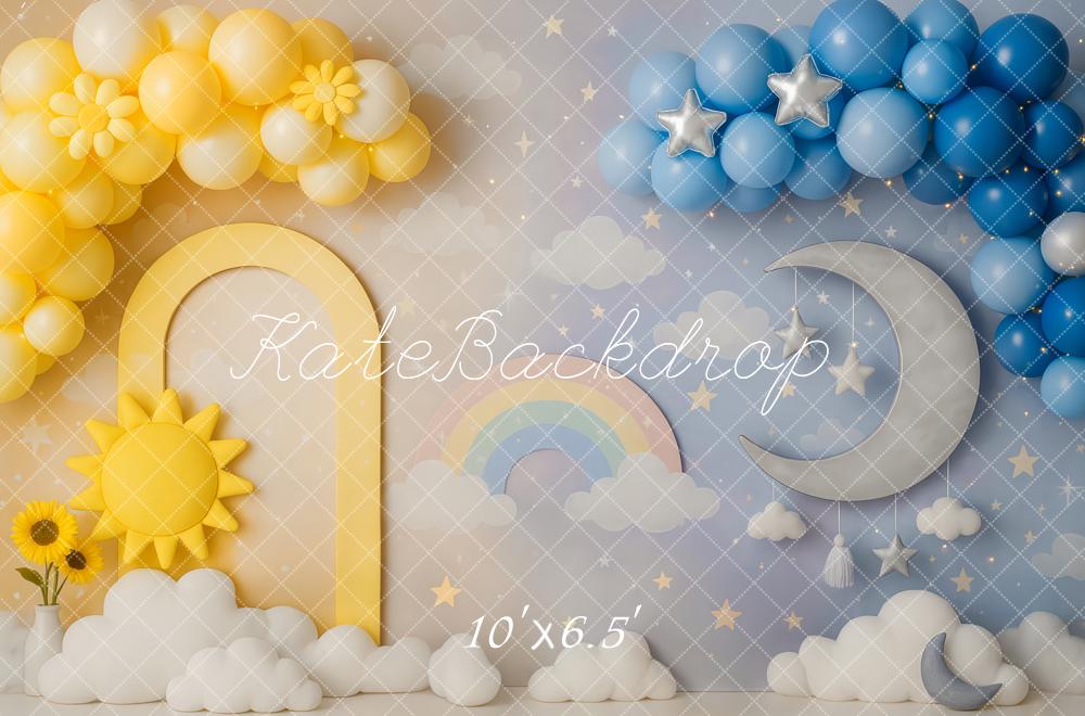 Kate Sun Moon Smash Cake Backdrop Designed by Patty Roberts - Kate Backdrop AU