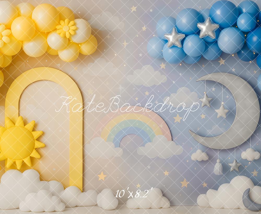 Kate Sun Moon Smash Cake Backdrop Designed by Patty Roberts - Kate Backdrop AU